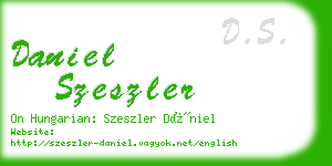 daniel szeszler business card